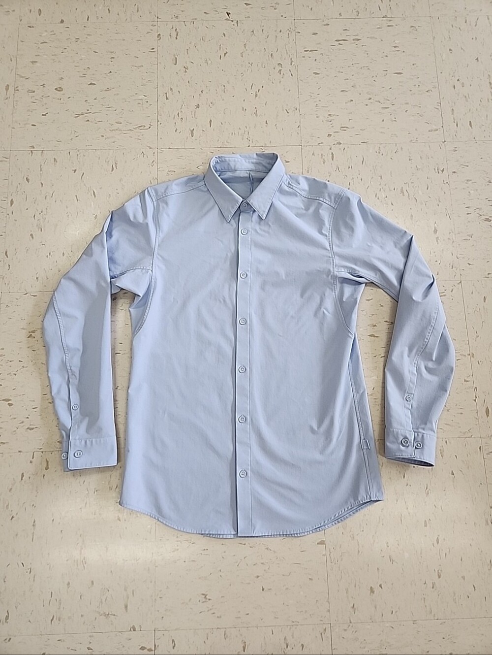 lululemon athletica New Venture Long Sleeve Button Down Shirt Blue Men's Small